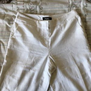 Nine West Neo Classic White Linen Blend Pant